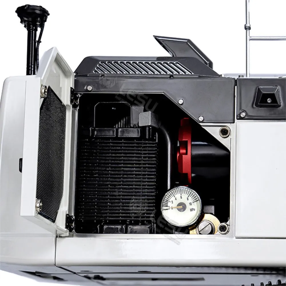 1/14 LESU 945 3-ramienna hydrauliczna koparka RC LR945 Metalowa koparka RC zdalnie sterowana maszyna budowlana ciężarówka samochody zabawki