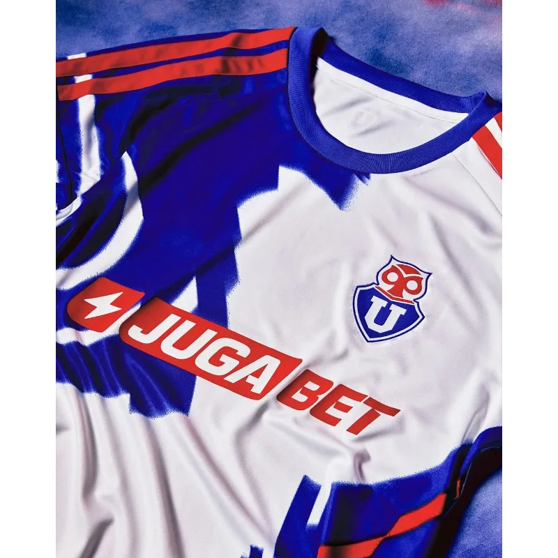 26 Sudaderas Nuevas de la Universidad de Chile en Azul, Blanco y Rojo con Diseño de Grafiti para Hombre y Mujer, Transpirables, de Secado Rápido, Deportivas, de Manga Corta