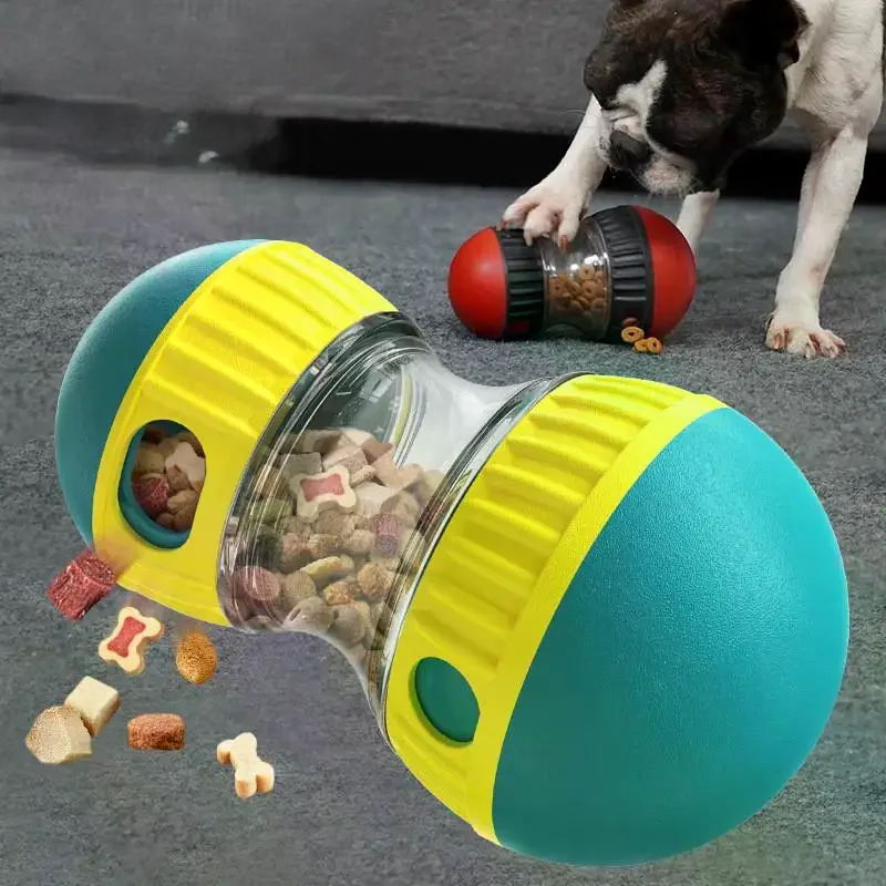 Jouet de puzzle pour chien : Balle interactive durable à piste elliptique pour stimuler l'intelligence, distribuer la nourriture et développer de bonnes habitudes