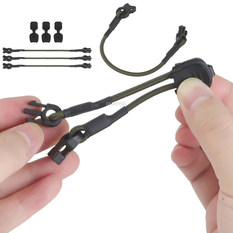 

3 шт. тактическая многоцелевая фиксирующая веревка для охоты на открытом воздухе, инструмент для кемпинга, перчатки, зажим с пряжкой, охотничьи инструменты, эластичный шнур для организации