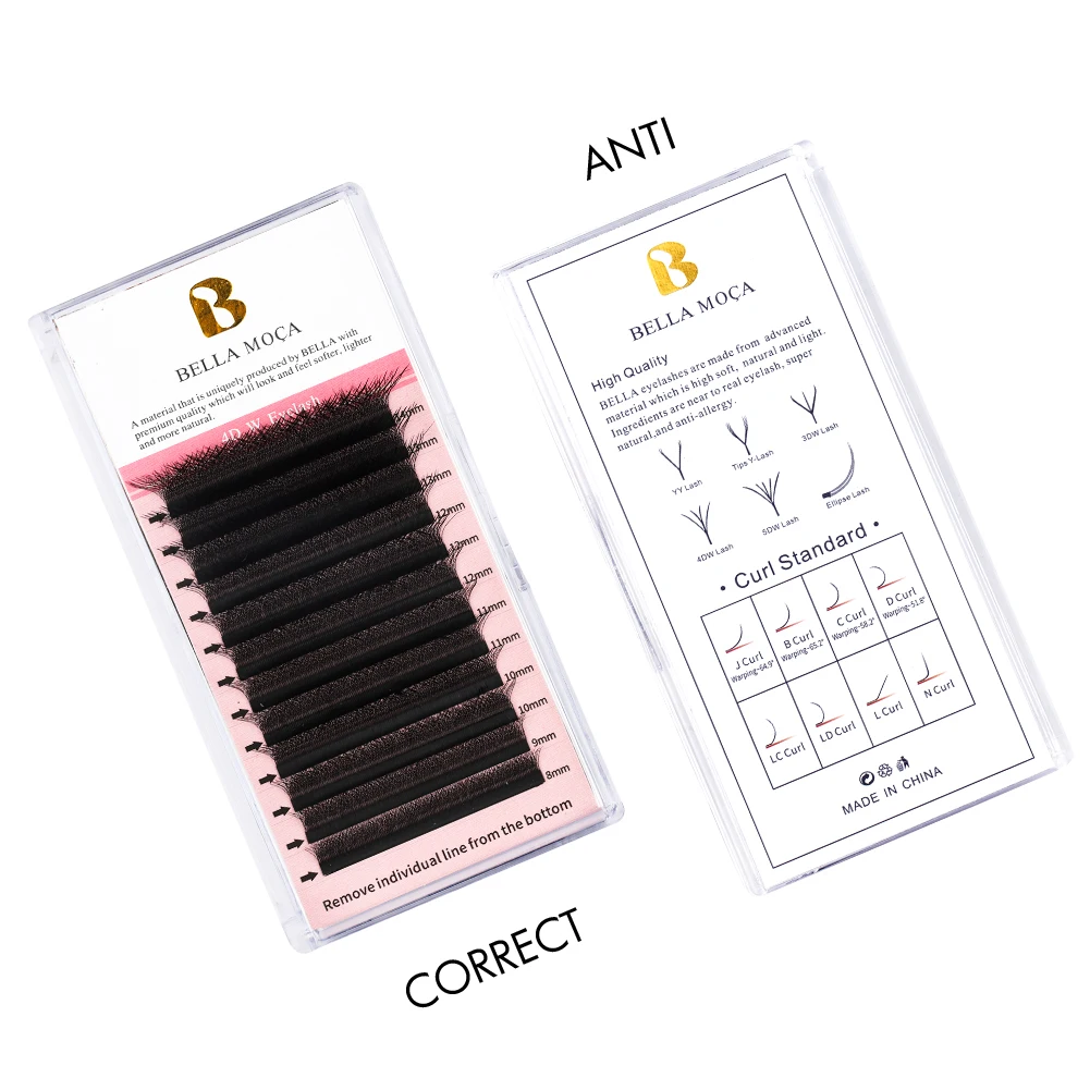 10PCS BrownYY/3DW/4DW/5DW Lashes 0.07 D 814MM Brown fashion Lashes Soft Premade Volume Fans Lashes