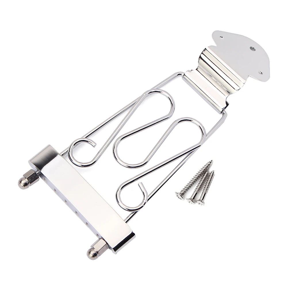 

Silver Pull-up Board Guitar Tailpiece Accessories for Jazz GA411 Classical
