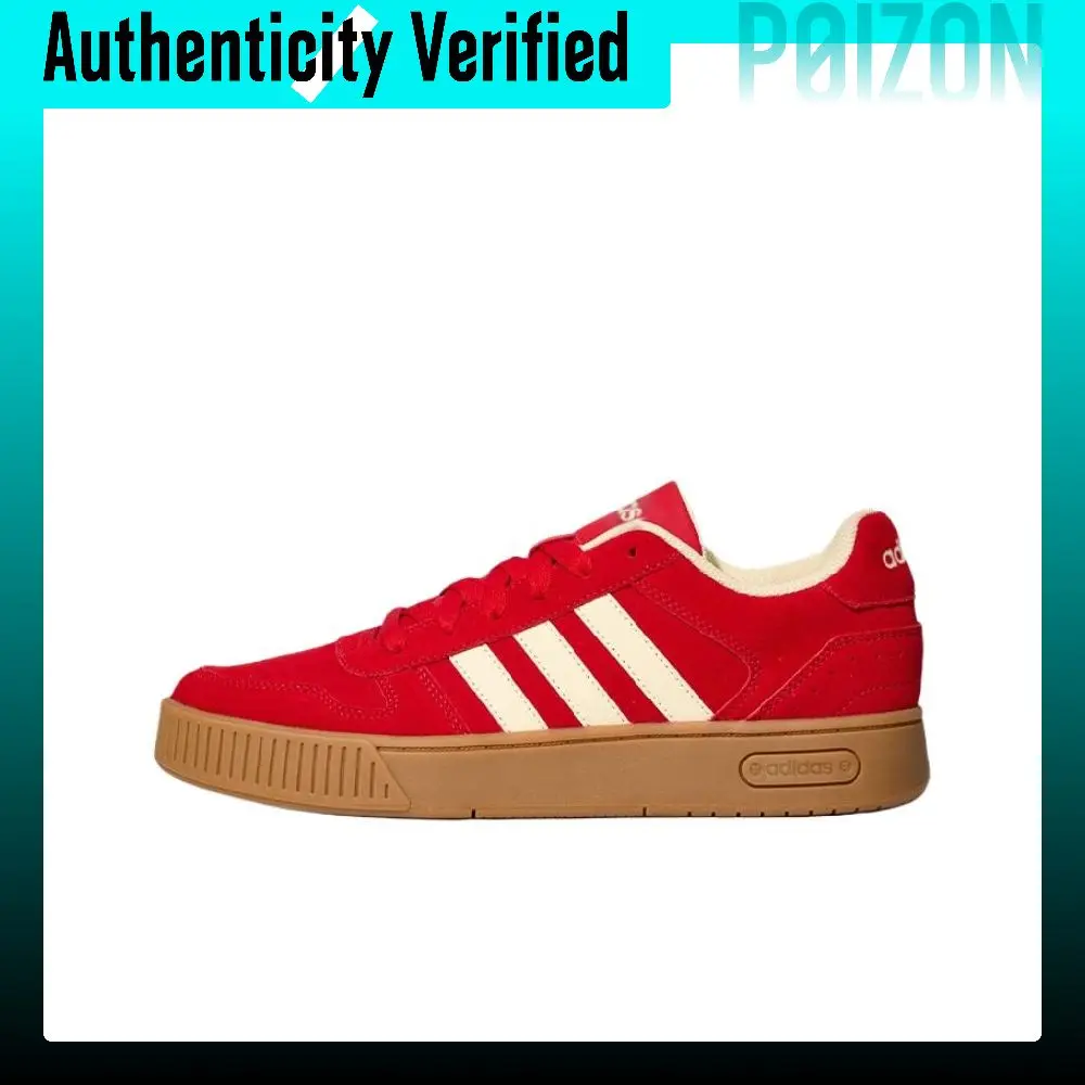 Adidas D PAD CLASSIC Abrasion Resistant Low top Skateboard Shoes Unisex Red White LA5402