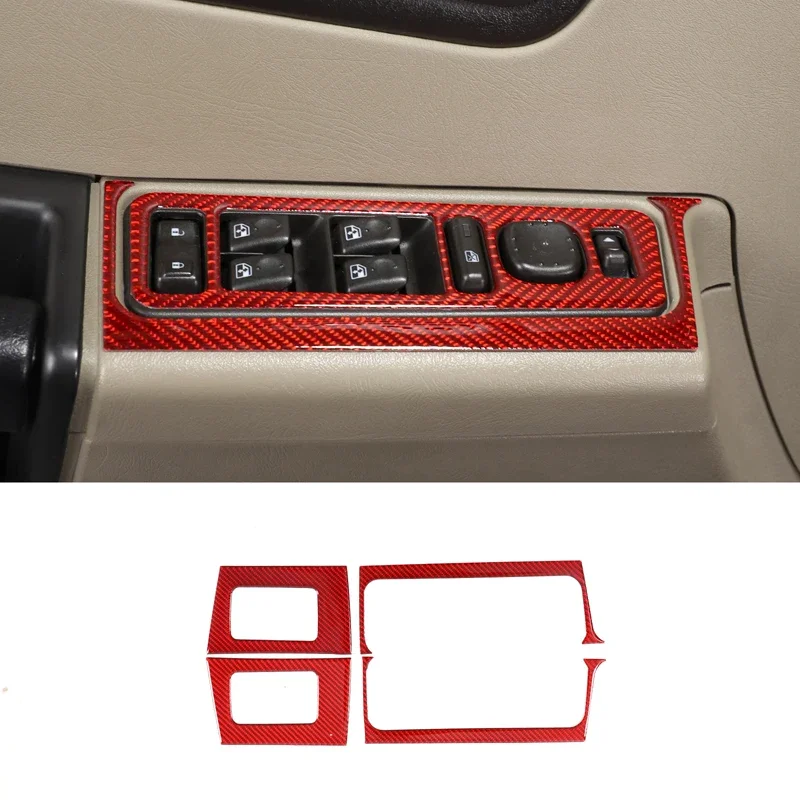 

Soft Carbon Fiber For 2003-2007 Hummer H2 Car Window Lift Switch Frame Sticker Car Decoration Accessories 4Pcs