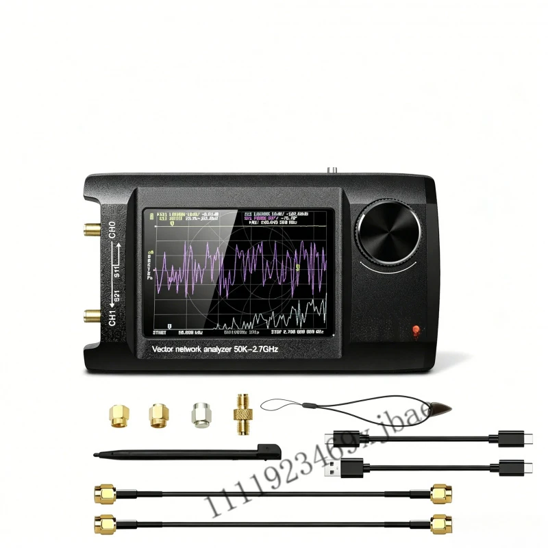 Upgraded Portable Antenna Vector Analyzer 4 Inch IPS Screen 50KHz-2.7GHz RF Impedance Test Instrument