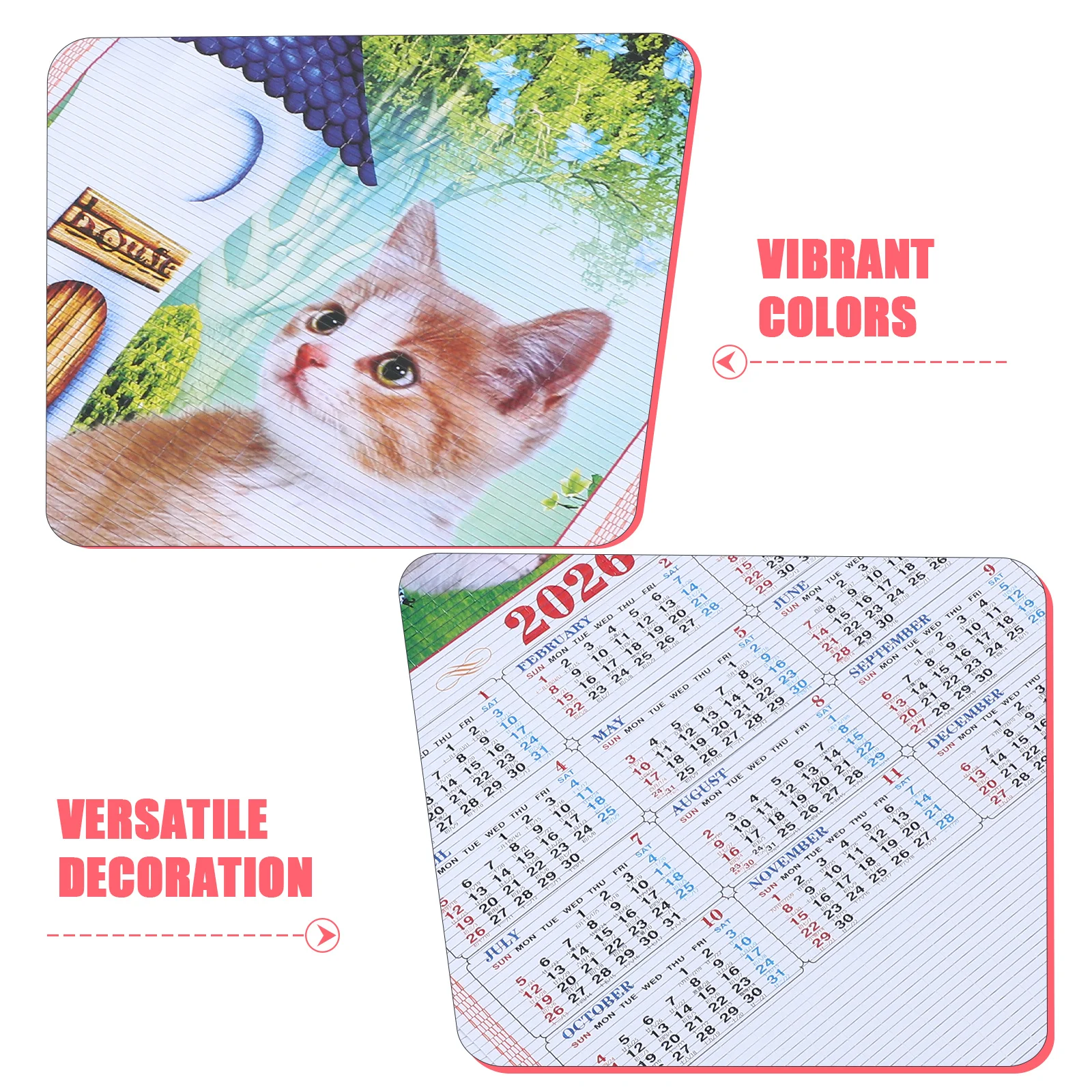 2026 الحصان سنة التقويم فو الروطان معلقة التمرير القمري جدار ديكور للمنزل مكتب الصينية زودياك المسيل للدموع الفن طباعة كبيرة #2