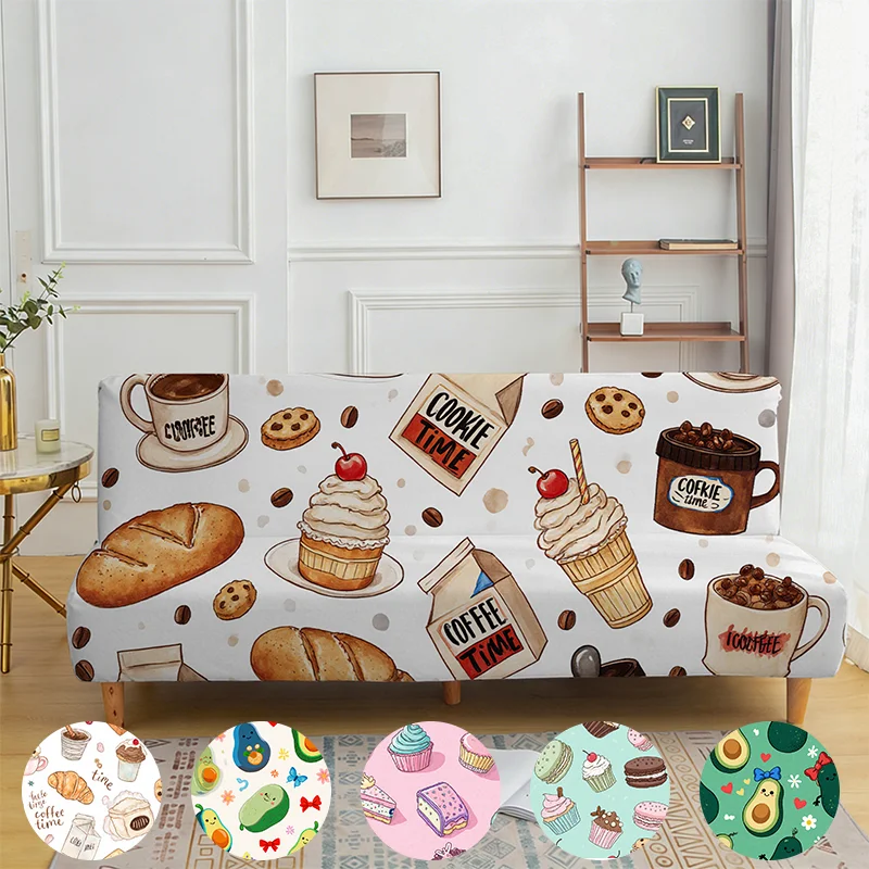 Coffee dessert elastic sofa bed cover, no armrests folding sofa cover all-inclusive universal set universal in all seasons