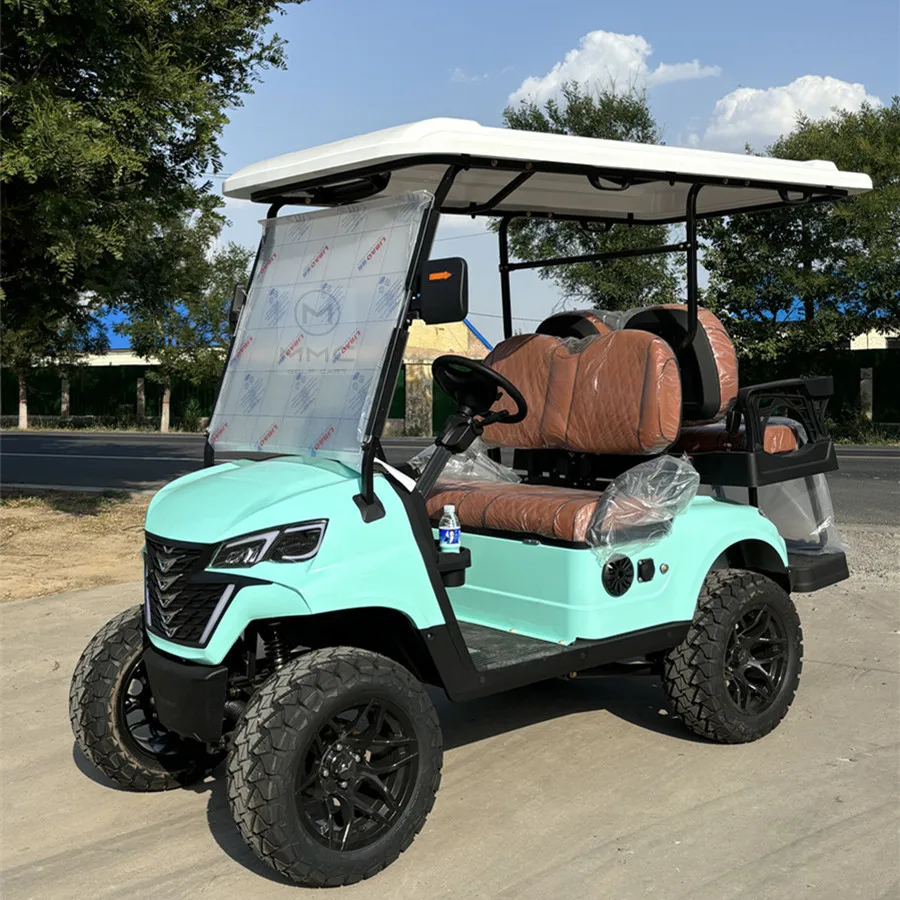 الألواح الشمسية 4 عجلات على الطرق الوعرة عربات غولف مخصصة 72 فولت CE المعتمدة عربة جولف قانونية للشارع ل 4-6 مقاعد #3