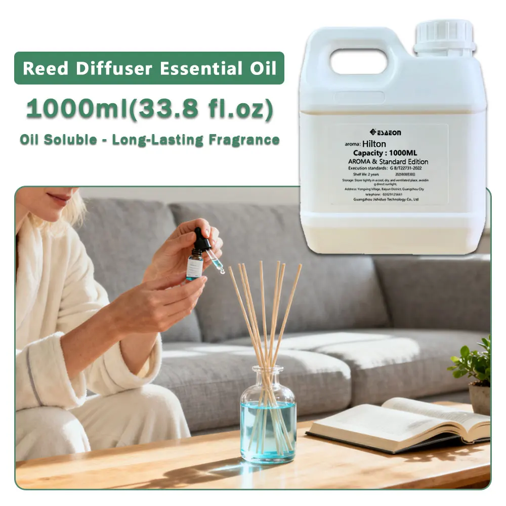 ESAEON Diffuser Supplement Liquid Essential Oils - For Reed Diffusers & Flameless Aromatherapy, Hilton - 1000ML (33.8 fl.oz)