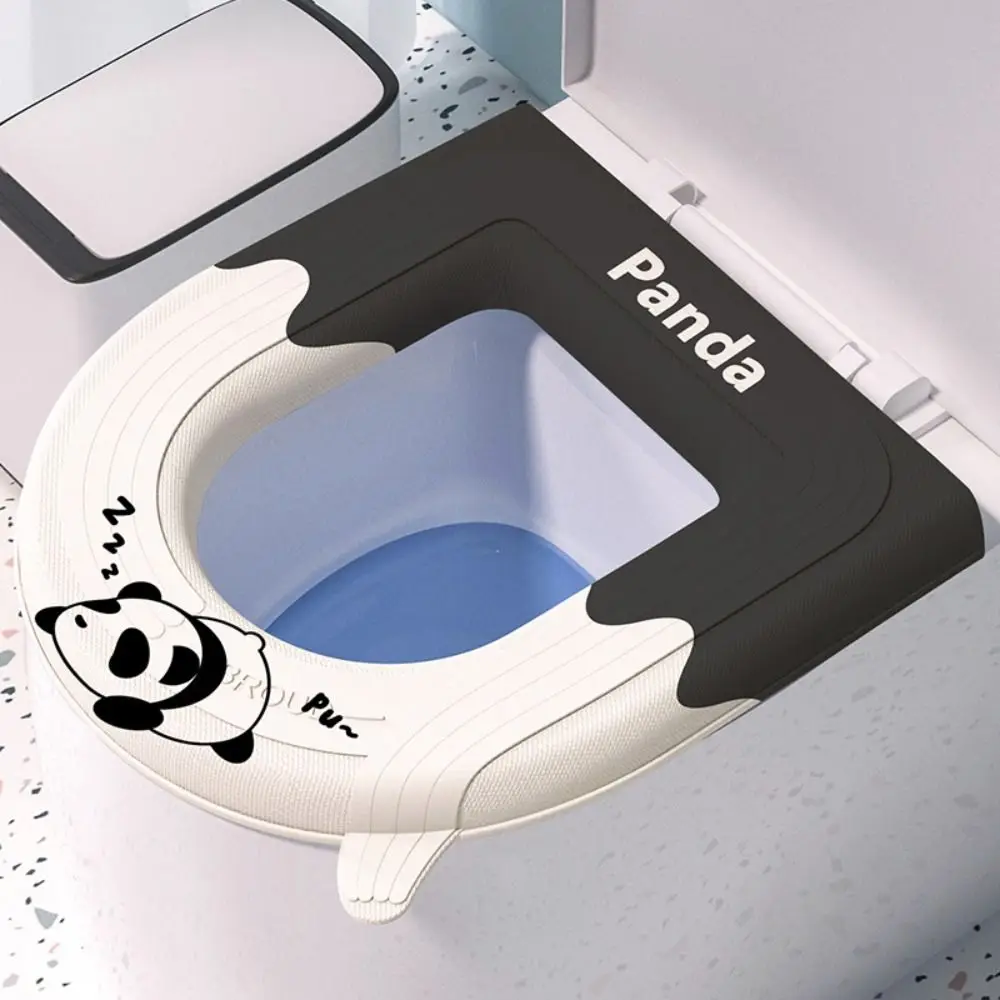 Soft With Handle EVA Toilet Seat Cover Reusable Universal Toilet Seat Cushion Capibala Adhesive Closestool Mat Bathroom