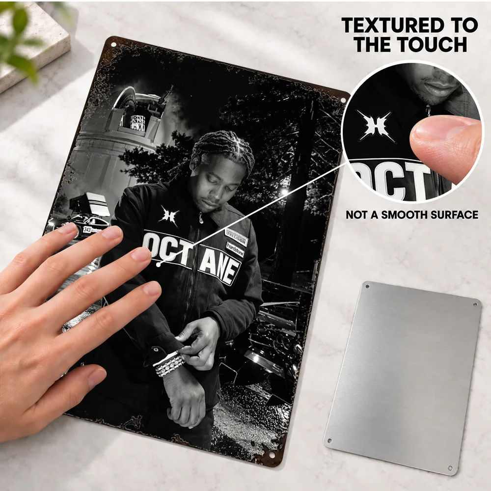 Don Toliver Octane Rapper Textured Metal Poster Personalized Aluminum Sign Decorative Musical Wall Art For Rehearsal Room Decor