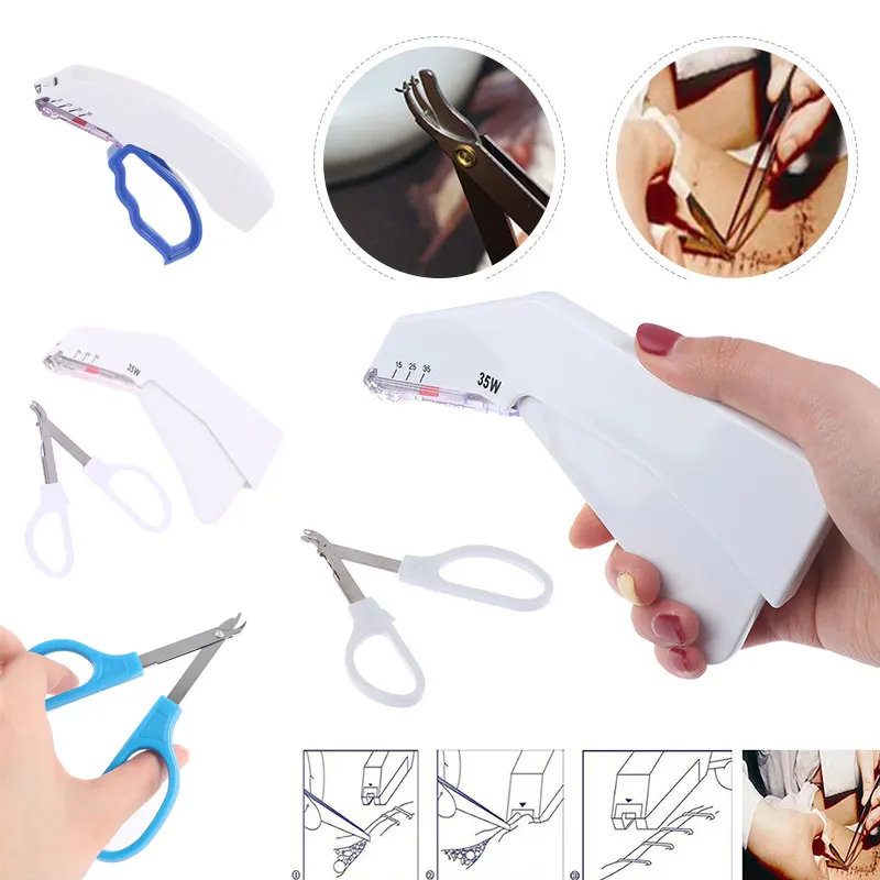 Disposable 35W Medical Skin Suture Surgery Stapling Stitching Surgical Clipper Nail Stapler Needle Remover for Student Practice