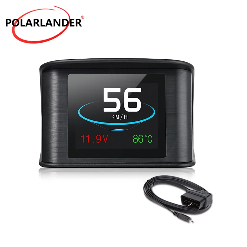 P10 OBD2 Car Multi‑Function Digital Meter Speed RPM Coolant Temp Voltage Fuel Consumption Car Monitor