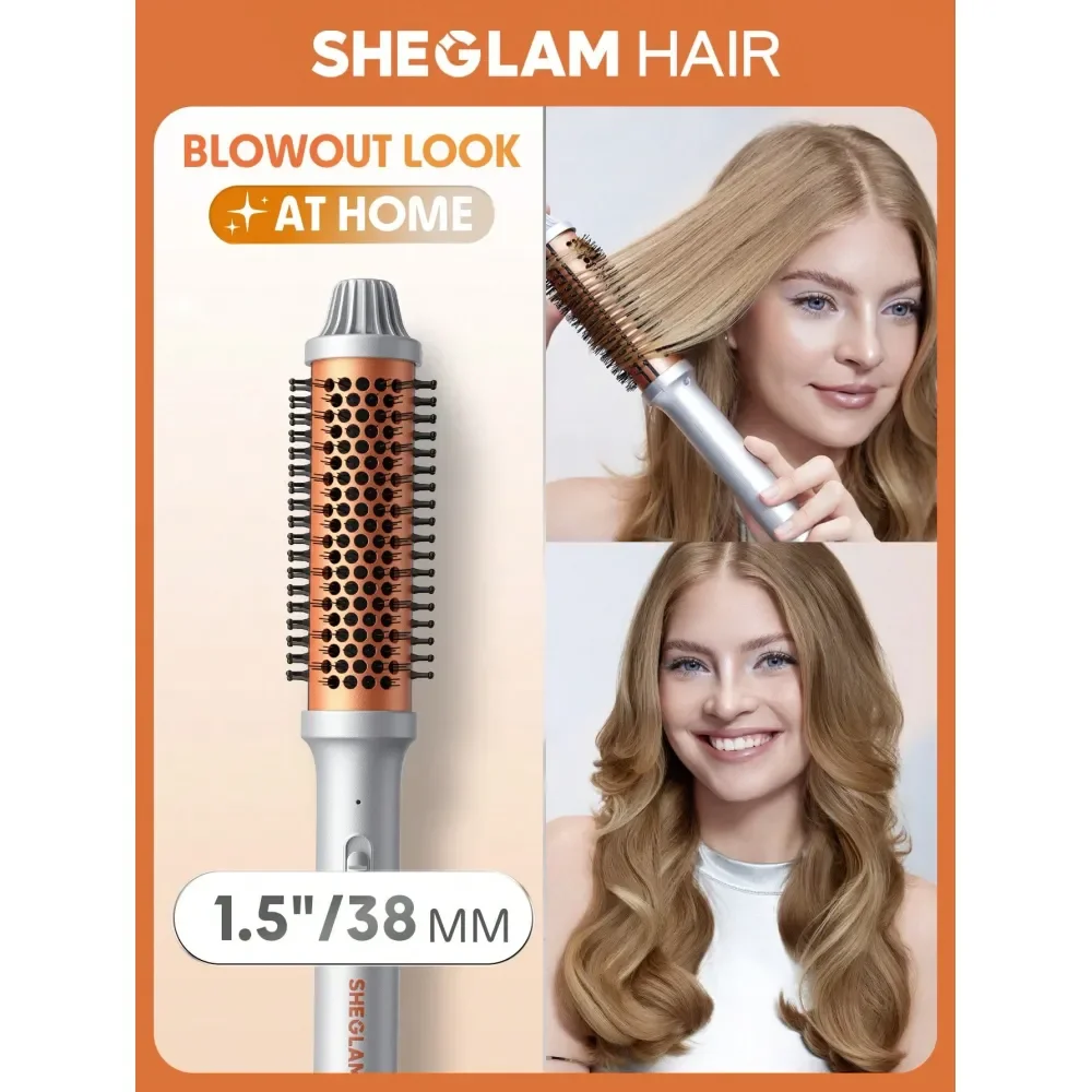 

Термощетка HAIR ItCurl, 38 мм, для завивки волос, для придания объема у корней, для создания локонов, ионная выпрямляющая щетка