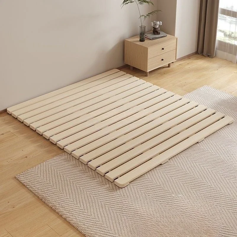 #Solid wood gasket tatami bed frame folding bed board non-slip bedroom floor floor breathable moisture-proof row skeleton