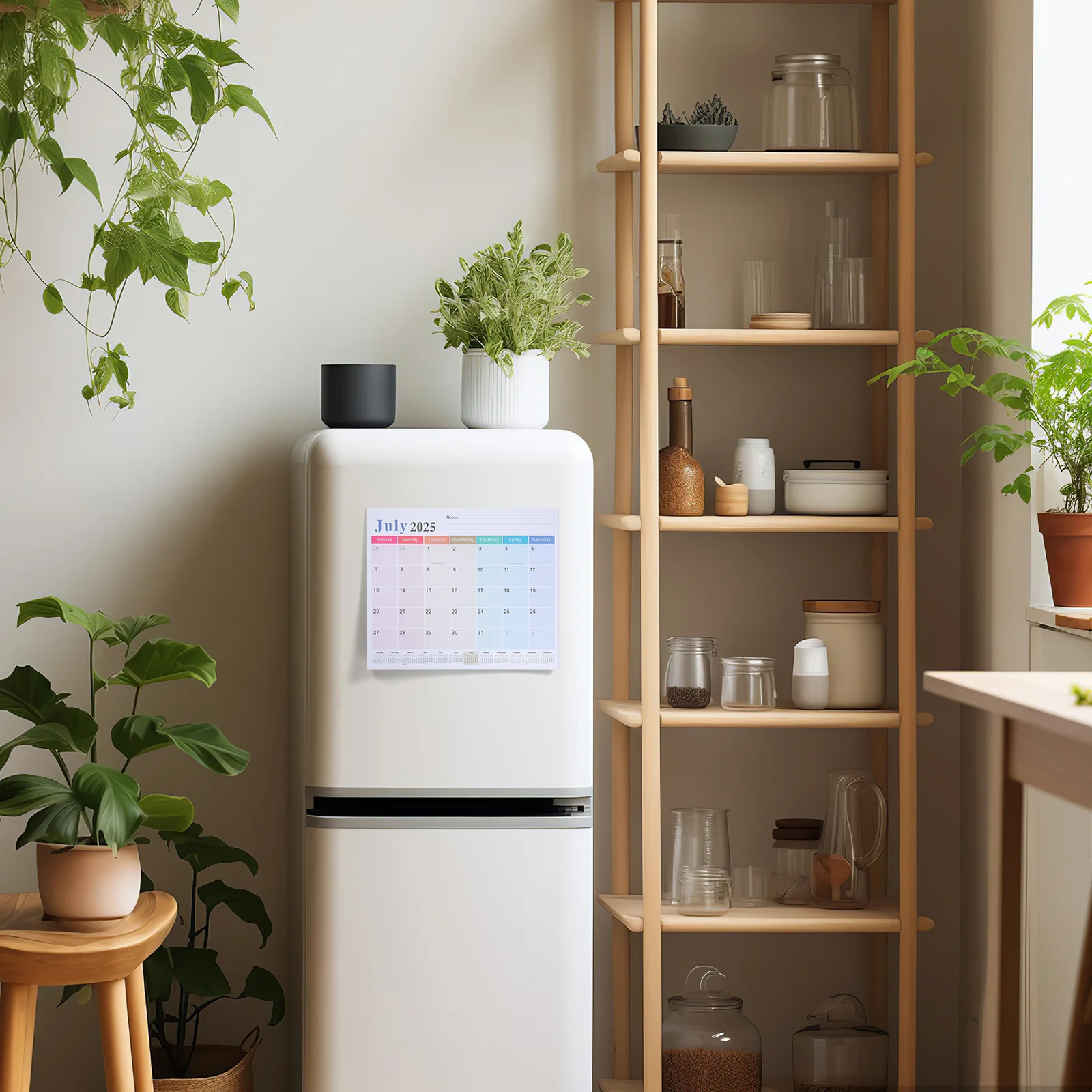 

Магнитный эстетический планировщик на 2025-2026, большая сетка, прочная бумага для холодильника, ежемесячный календарь, магнитный