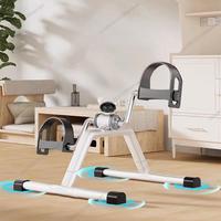 Portable Pedal Exerciser Under Desk Bike Pedal Exerciser Multi-Function Foot Peddler Machine Mini Bicycle Trainer for Seniors