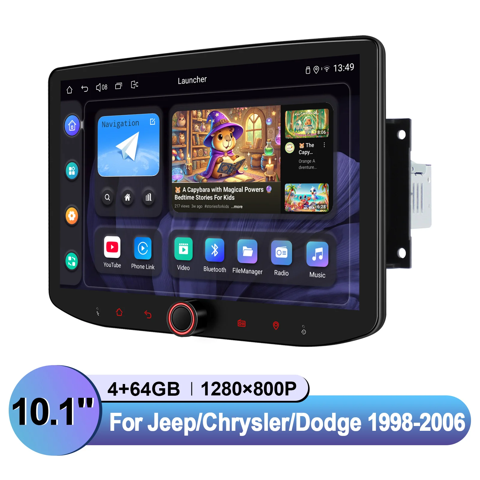 Joying 8 "/10.1" ستيريو سيارة أندرويد لسيارة جيب/دودج/كرايسلر 1998-2006 نظام ملاحة GPS لا قطع لوحة القيادة إبقاء صوت بوسطن