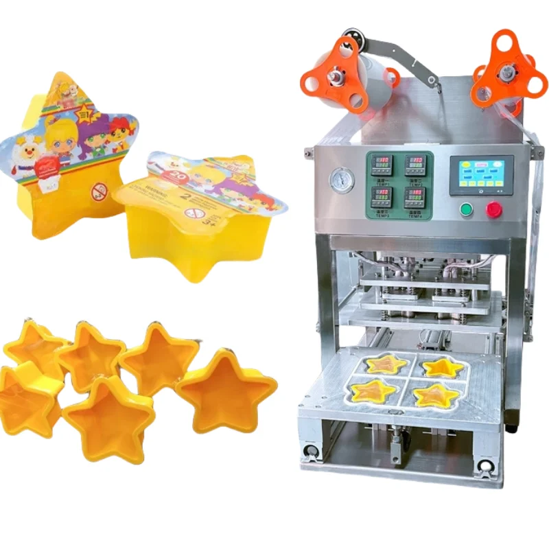 

Новая коммерческая машина для запечатывания крышек на 4 чашки, настраиваемая под заказ, для чая, кофе, цветочного чая