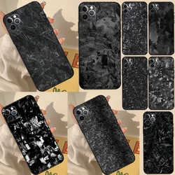 Forged Carbon Pattern Case For iPhone 11 12 13 14 15 16 Pro Max Cover For iPhone 13 12 Mini XR X XS Max Plus