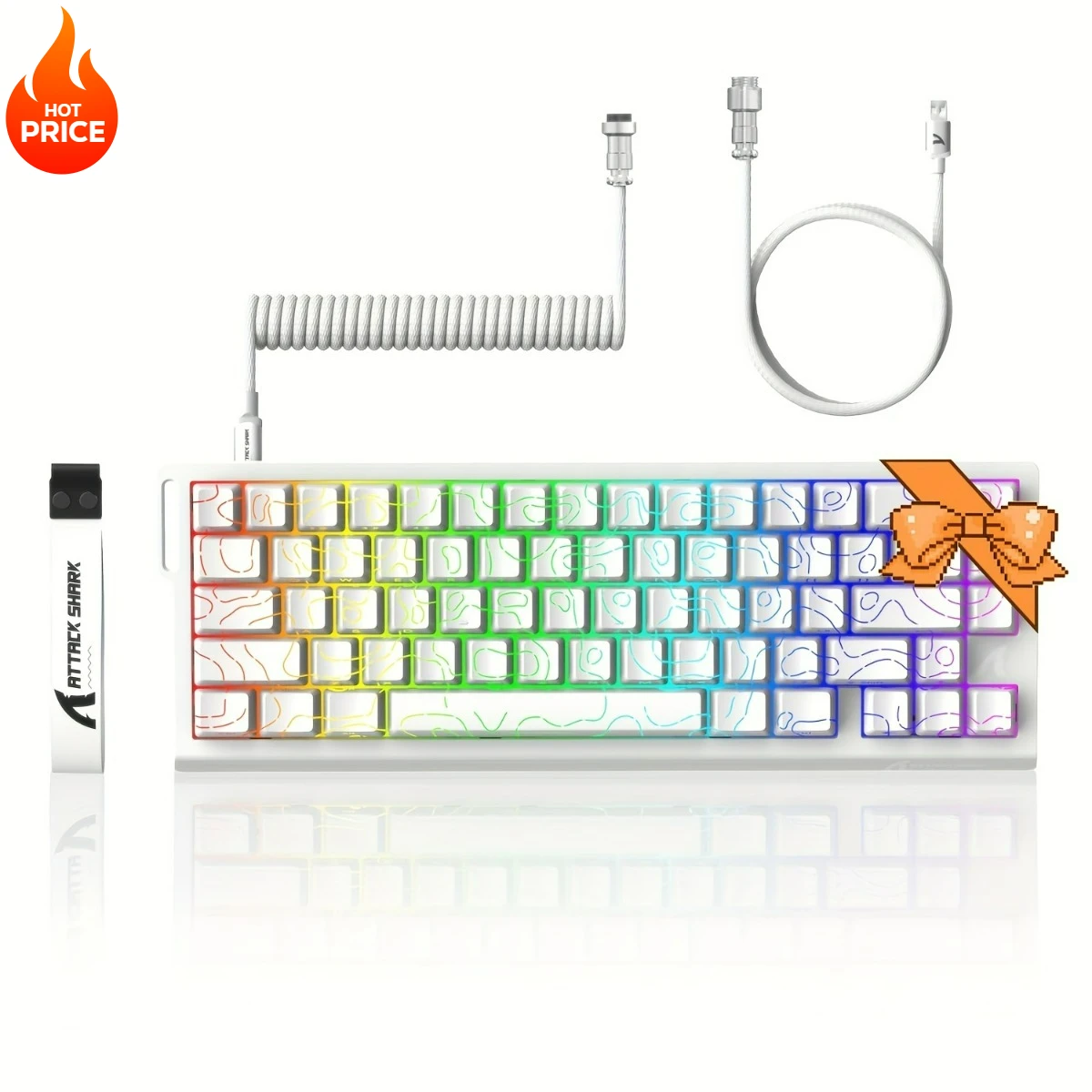 E-Sports-Tastatur ATTACK SHARK X68HE Magnetische mechanische Gaming-Tastatur RGB 8K 0,01 mm RT
