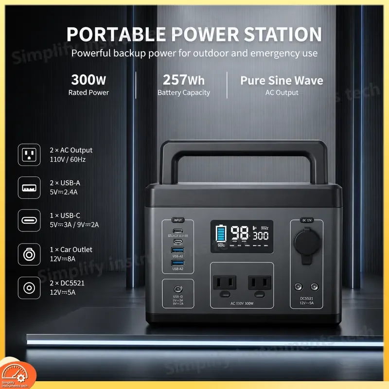 1024Wh Portable Power Station 1200W LiFePO4 Solar Generator MPPT Pure Sine Wave AC Outlet for Camping RV Outdoor Emergency