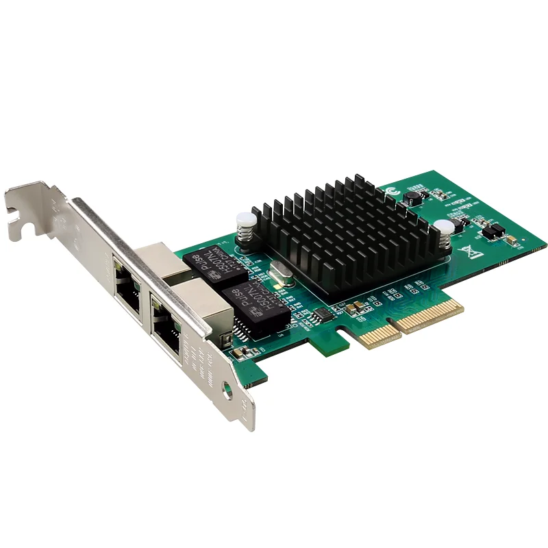DIEWU RJ45 Lan Network Gigabit 10/100/1000Mbps 1G 82576 PCIe 4x Server Mini Lan Card