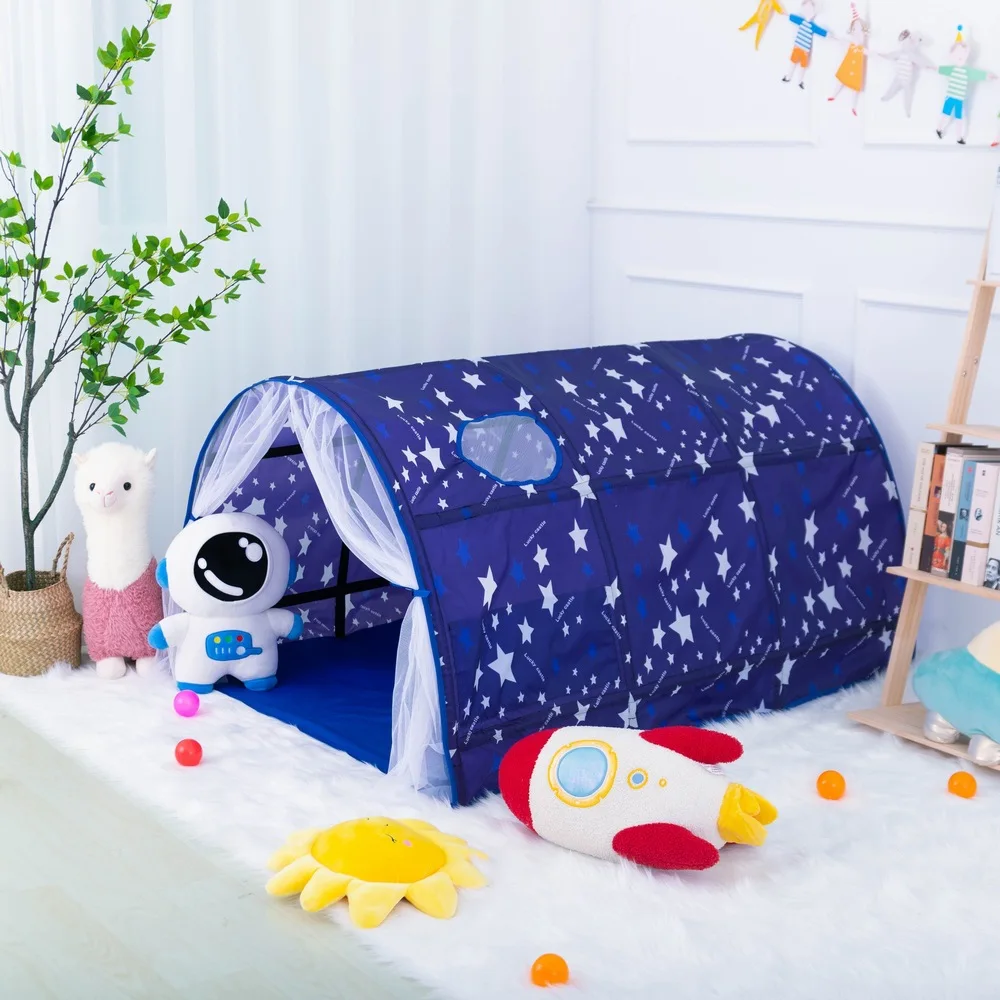 New Amusement Park Household Bag Girl Small Tent Children's Home Blue Starry Sky Indoor Bed Children's Tent Sub Bed Artifact