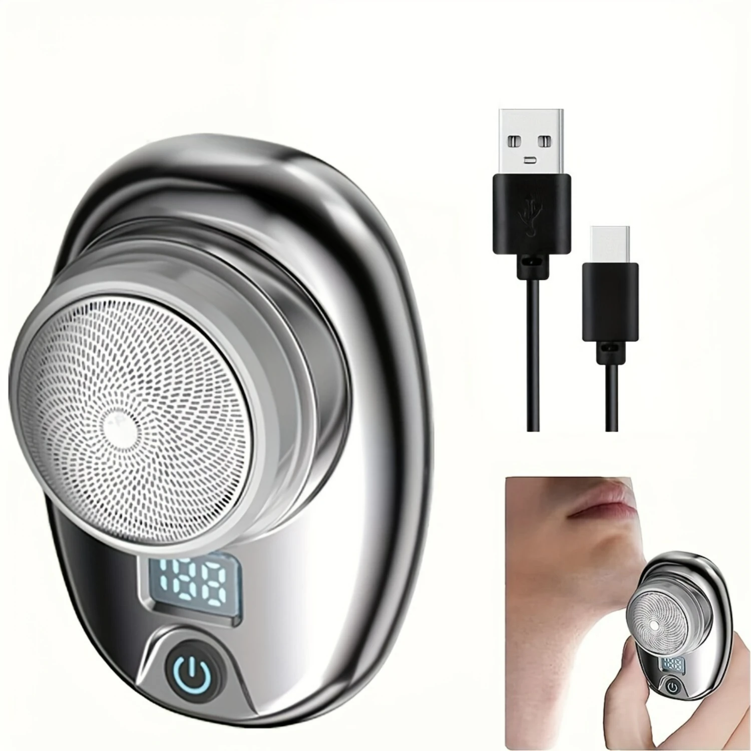 

Компактная и портативная мини-бритва с USB-аккумулятором для мужчин — идеально подходит для дома и путешествий — удобный и эффективный уход за собой