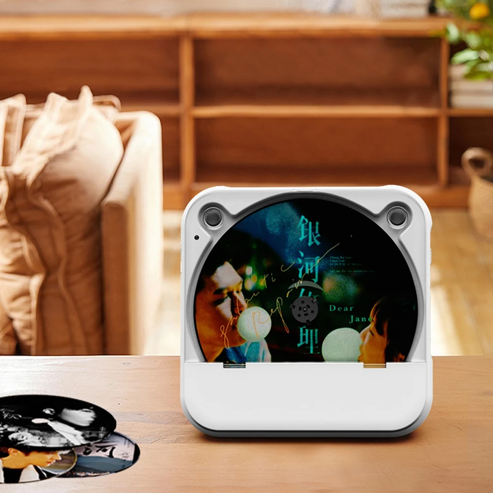 

Dropship-Portable Home CD Music Player+Remote Control Bluetooth 5.1 CD Player Dust Cover Radio Boombox Display For Kids Gift