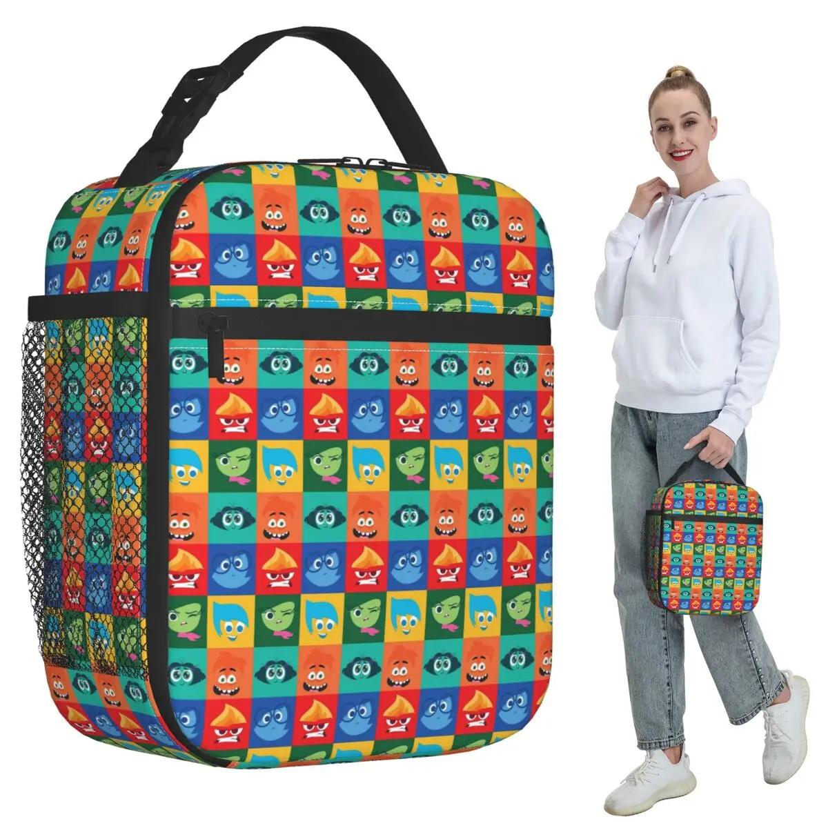 

Inside Out Character Cartoon Insulated Lunch Bag for Women Office Cooler Thermal Food Box Tote Leakproof Lunch Boxes Container