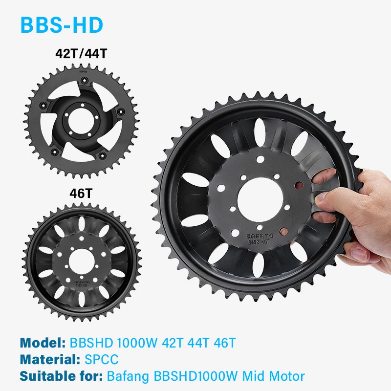 AliExpress BAFANG Chainring Chain Wheel Guard Sprocket Chainwheel 42T 44T 46T for BBSHD Mid Motor Chainring EBike Conversion Accessories