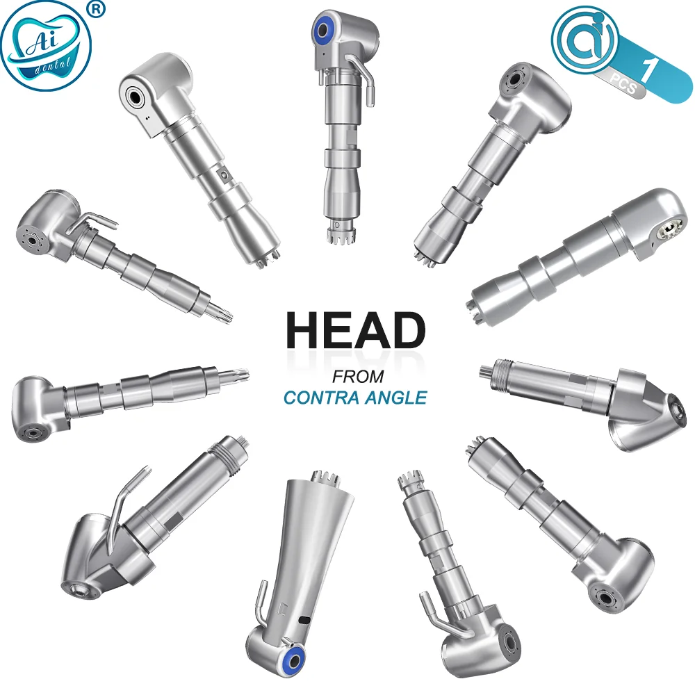 قطع غيار رأس زاوية كونترا للأسنان AI-H لملحقات استبدال طب الأسنان من الفولاذ المقاوم للصدأ ذات السرعة المنخفضة