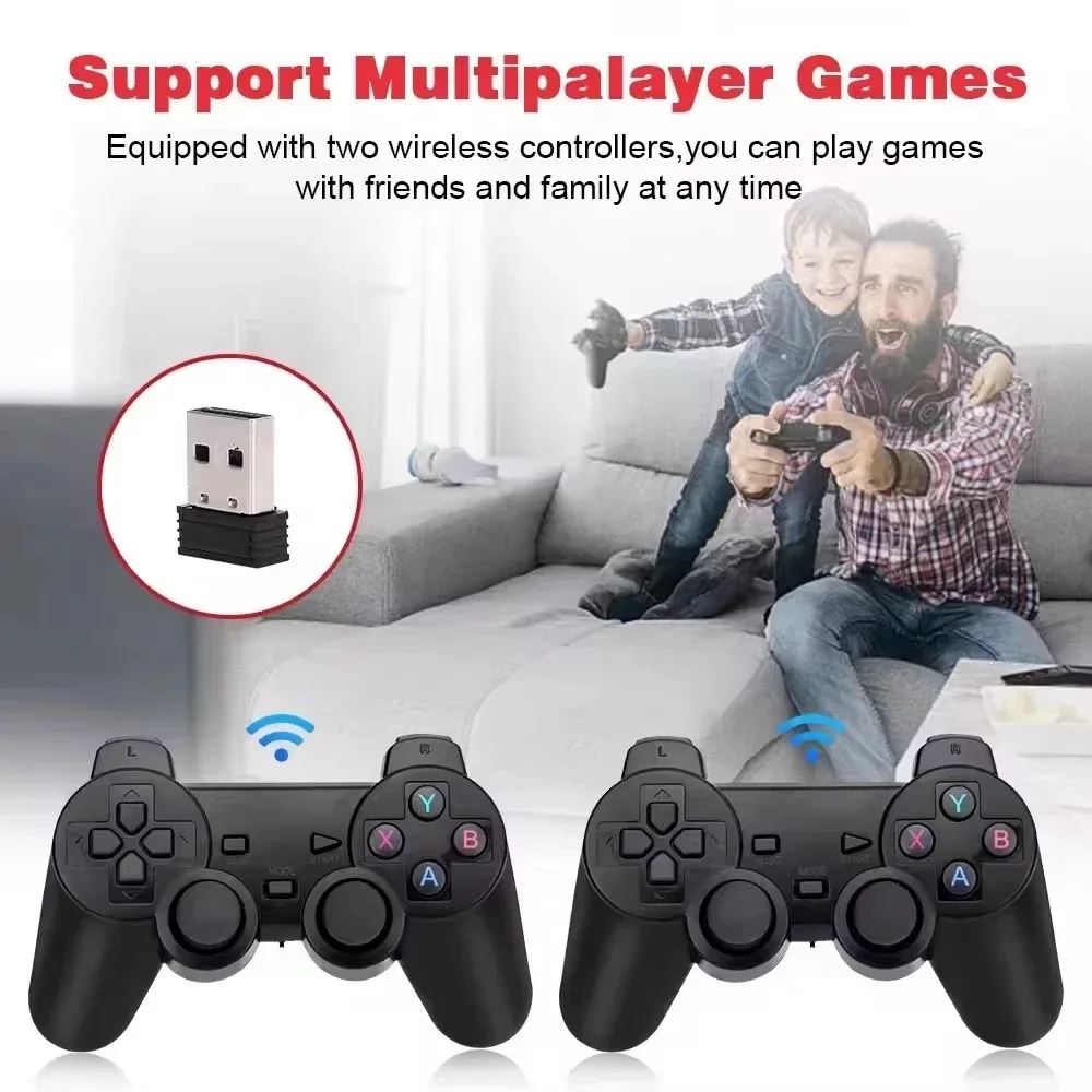 X2 Plus GD10 Pro 4K Game Stick New 3D HD 2.4G Retro Video Game Console Wireless Controller TV 50 Emulator For PS1/N64/DC 64G Gif image 5