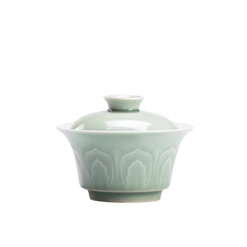 

Chinese ceramic tea set matte tea bowl single