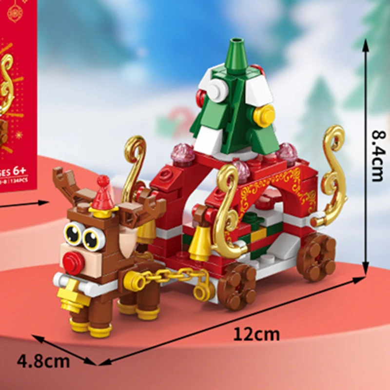 8in1 Christmas Tree Elk Deer Santa Claus Train Decorations Architecture Store Street View Xmas Snow House Building Block Kit Toy 3 8in1 Christmas Tree Elk Deer Santa Claus Train Decorations Architecture Store Street View Xmas Snow House Building Block Kit Toy 3