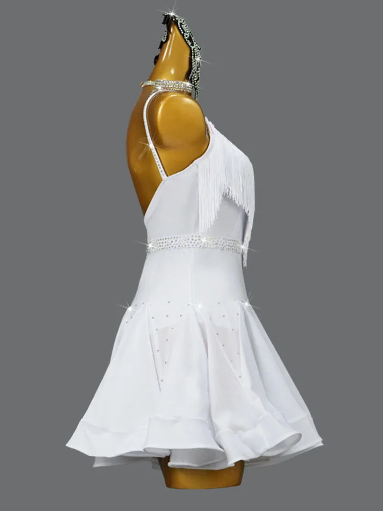 فستان جديد لعام 2025 لمسابقات الرقص اللاتيني، تنورة واسعة للعروض، زي مزين بالزهور، فستان للتدريب على الرقص، زي موحد للنساء