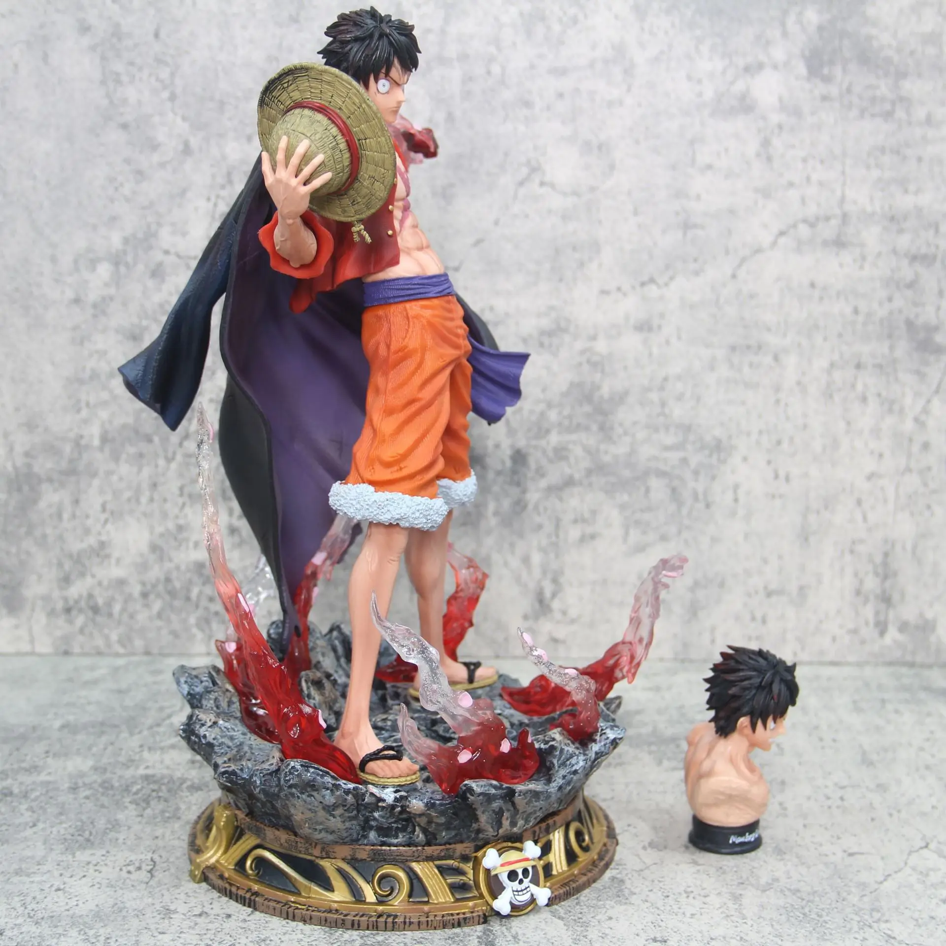 37cm One Piece Luffy Haoushoku Haki Busoshoku Haki Anime Figure Model Statue Collection Desktop Decoration Ornament Toys Gifts