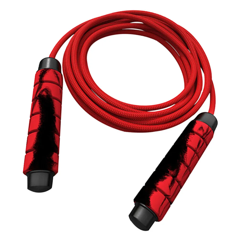 Weighted Skipping Rope with Duplex Bearing System 8Mm Braided Cable Anti-Slip Handles for Mma Gym Workout