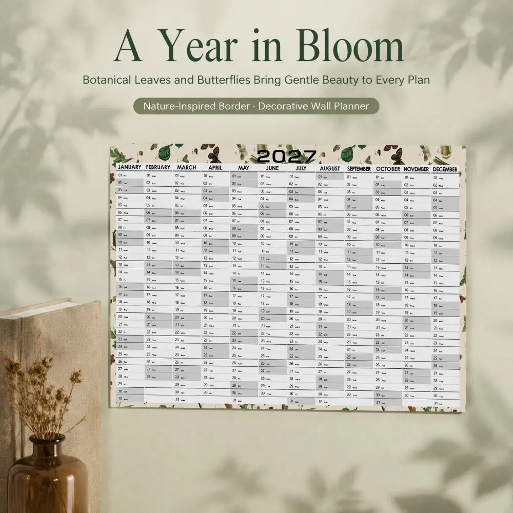 Paper 2027 Wall Calendar Multicolor Layout To Do List Schedule Calendar Planner Sheet Agenda Organizer Writable Planning Grid