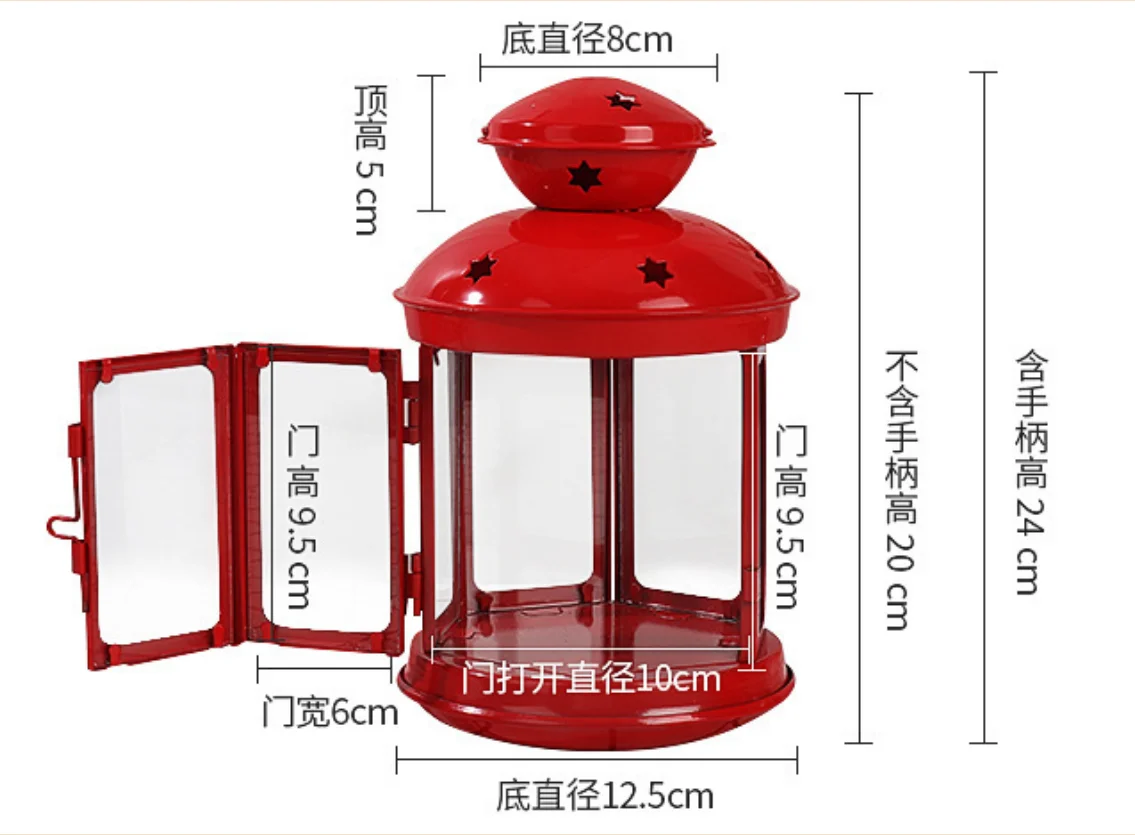 European Style Wrought Iron Wind Lanterns Horse Lanterns Candlestick Classical Wedding Photography Props Home Decoration Gifts