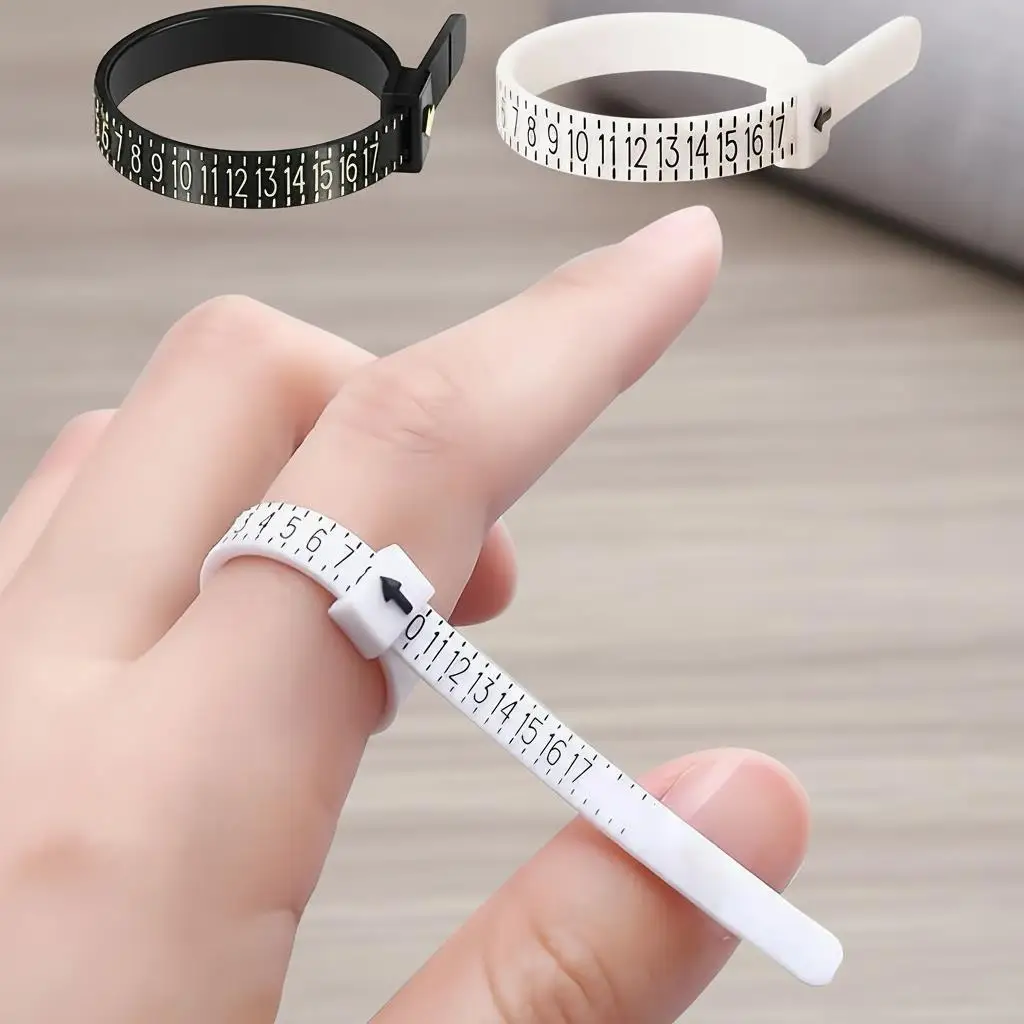1pc Reusable Ring Measuring Tool With Scale Finger Circumference Measuring Ruler Ring Size Measurer For DIY Ring Making Jewelry Making Supplies