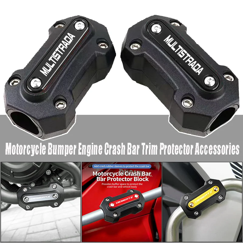 

Motorcycle For Ducati MULTISTRADA 950 1200/1260/S/ST V2S V4 RS Desertx 937 Rally Desert X Bumper Engine Crash Bar Trim Protector