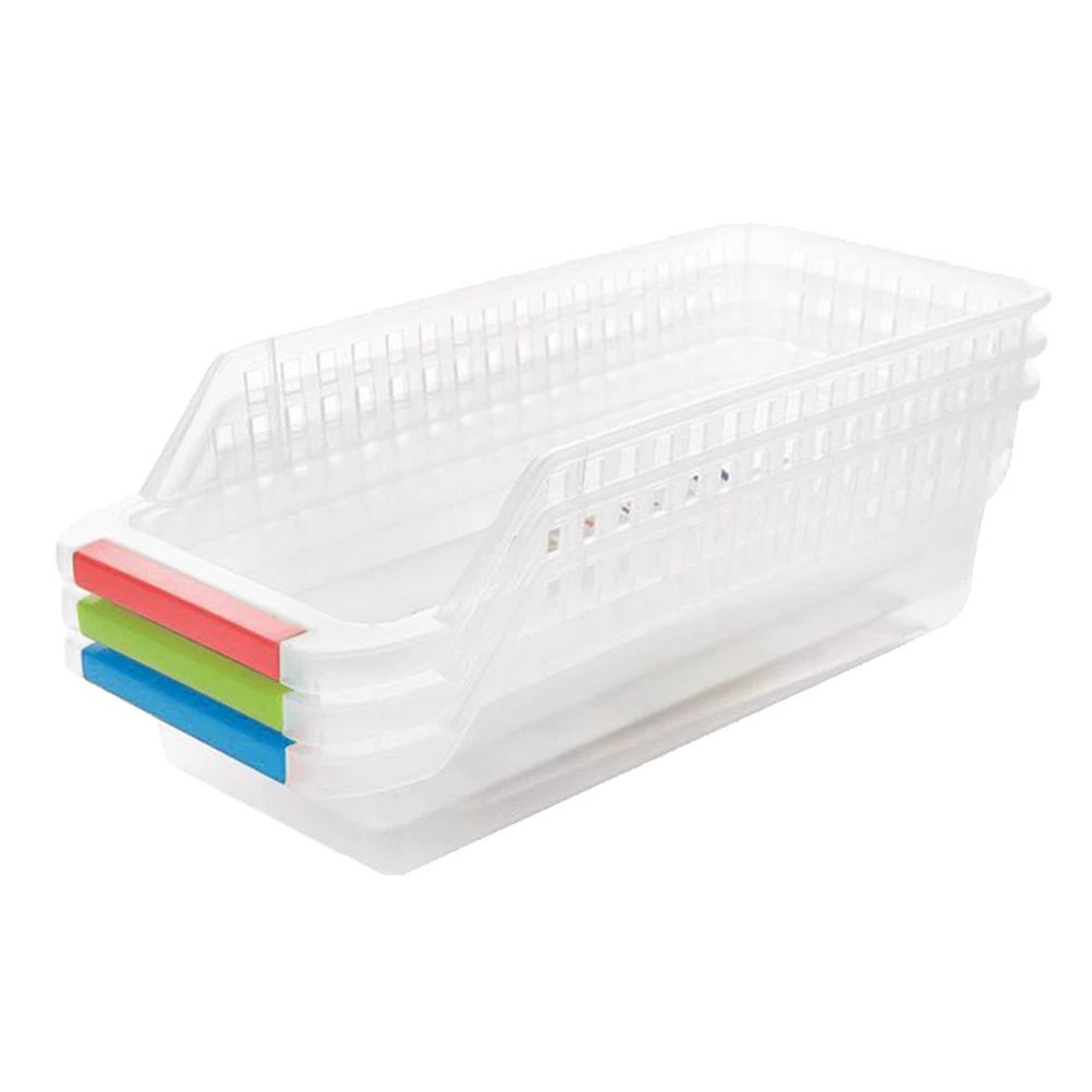 

Food Storage Boxes Refrigerator ganizer Kitchen Fridge Bins Drawer Hollow Sides Ventilation Fruit Container Sturdy Long