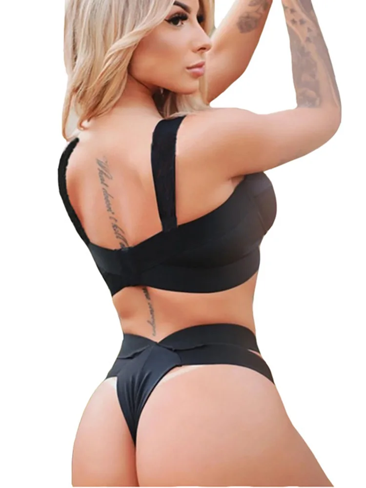 Splicing Push Up Bra Cup Bikini Women Swimsuit Female Swimwear Two-pieces Bikini Set High Cut Bathing Suit Swim Beach Wear