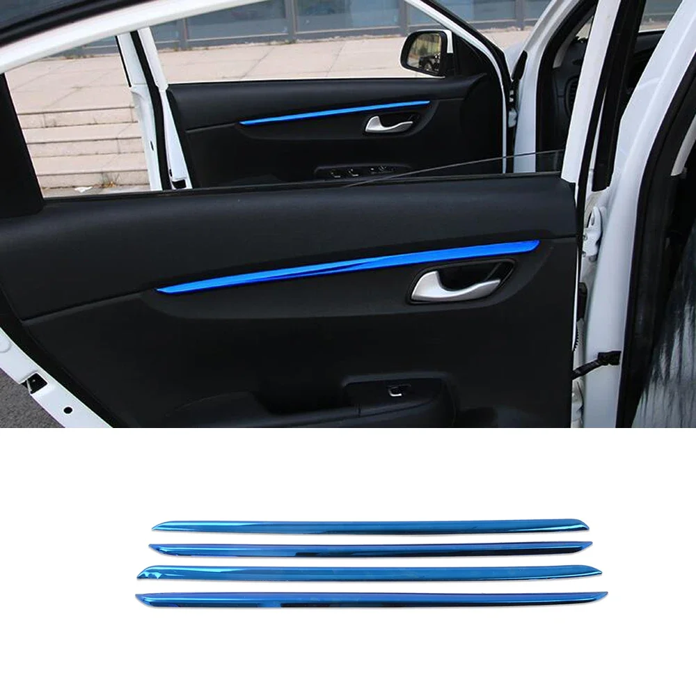 

Car Inner Door Decoration Moulding Trim Strip For Kia Rio 4 X-line 2018 2019 Stickers Interior Accessories Protection