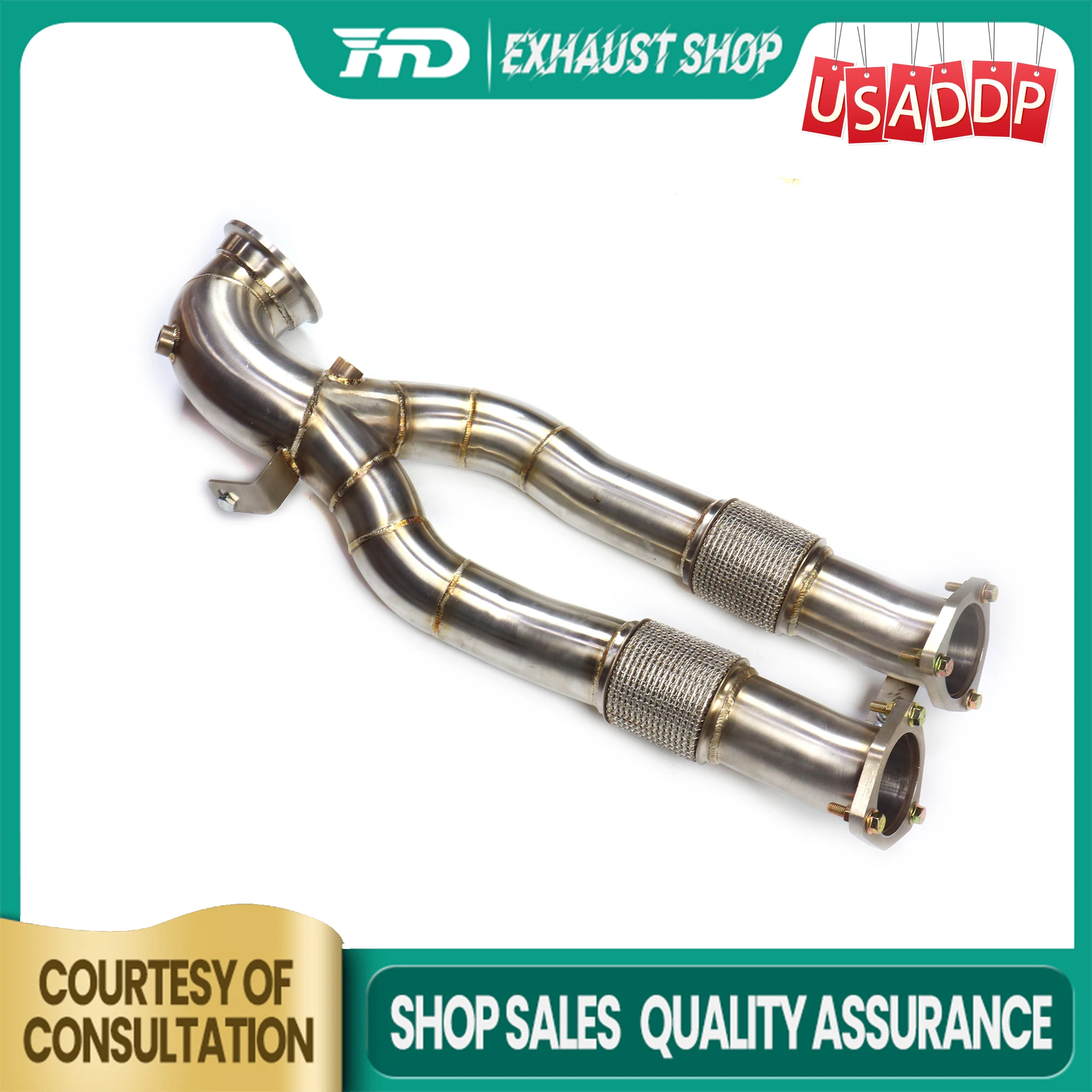 

HMD Exhaust system for Audi TTRS 8J C200 W205 RHD without Heat shield Downpipe High performance quality