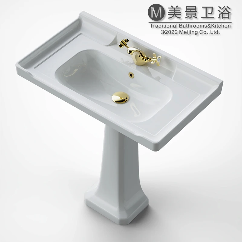 

Высокотемпературная керамическая раковина-колонна, балконный унитаз с выходом в европейском стиле