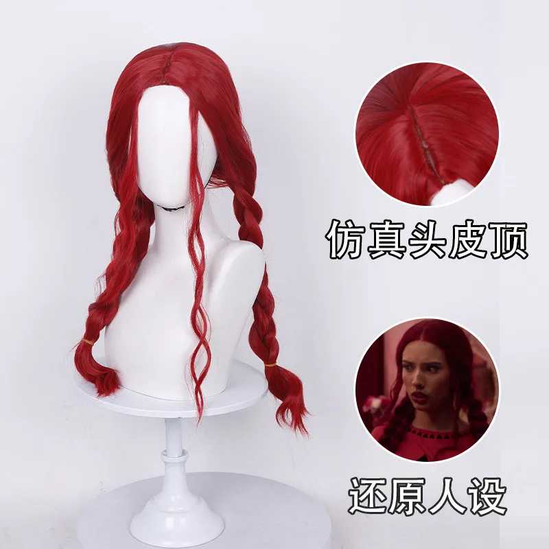 Movie Descendants 5 Wigs Cosplay Fantasy Hair Women Costume Disguise Accessories Halloween Female Prop