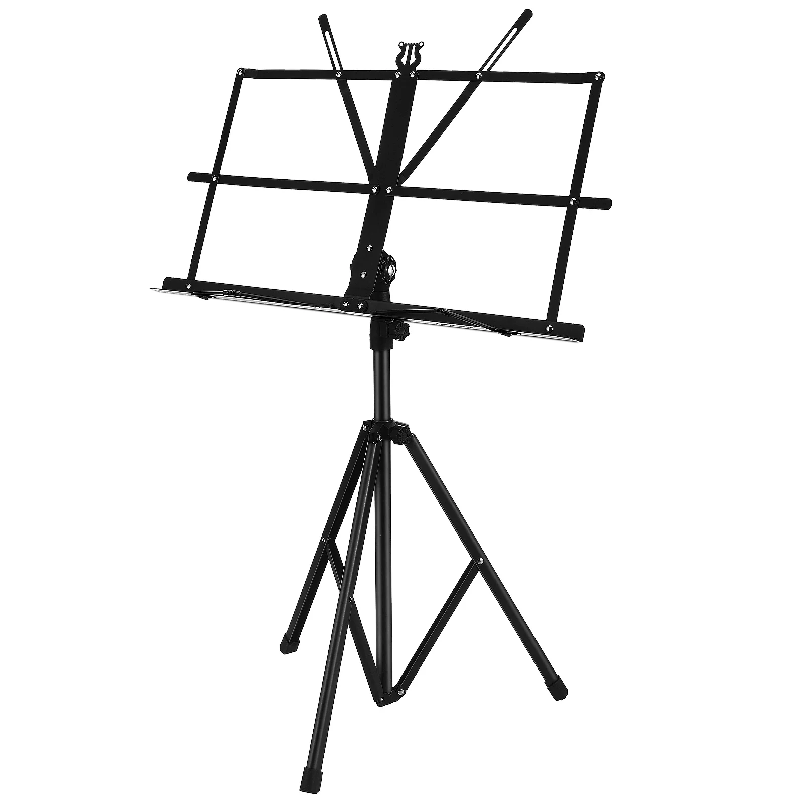 

Foldable Music Stand 1 Small Iron Rubber PP Height Adjustable Portable Travel Sheet Holder Practice Performance Stands